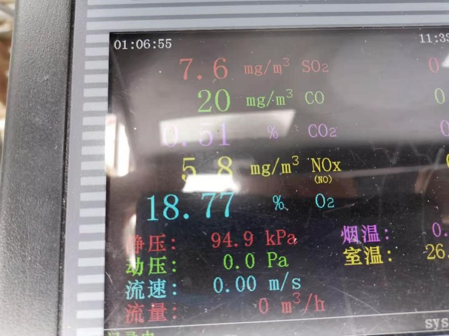 石墨工业尾气傅里叶红外气体分析仪测试数据